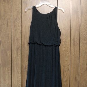 Loft Sleeveless Elastic Dress Medium Women's Gray